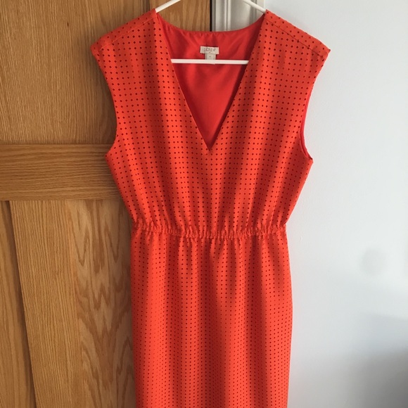 j crew orange eyelet dress